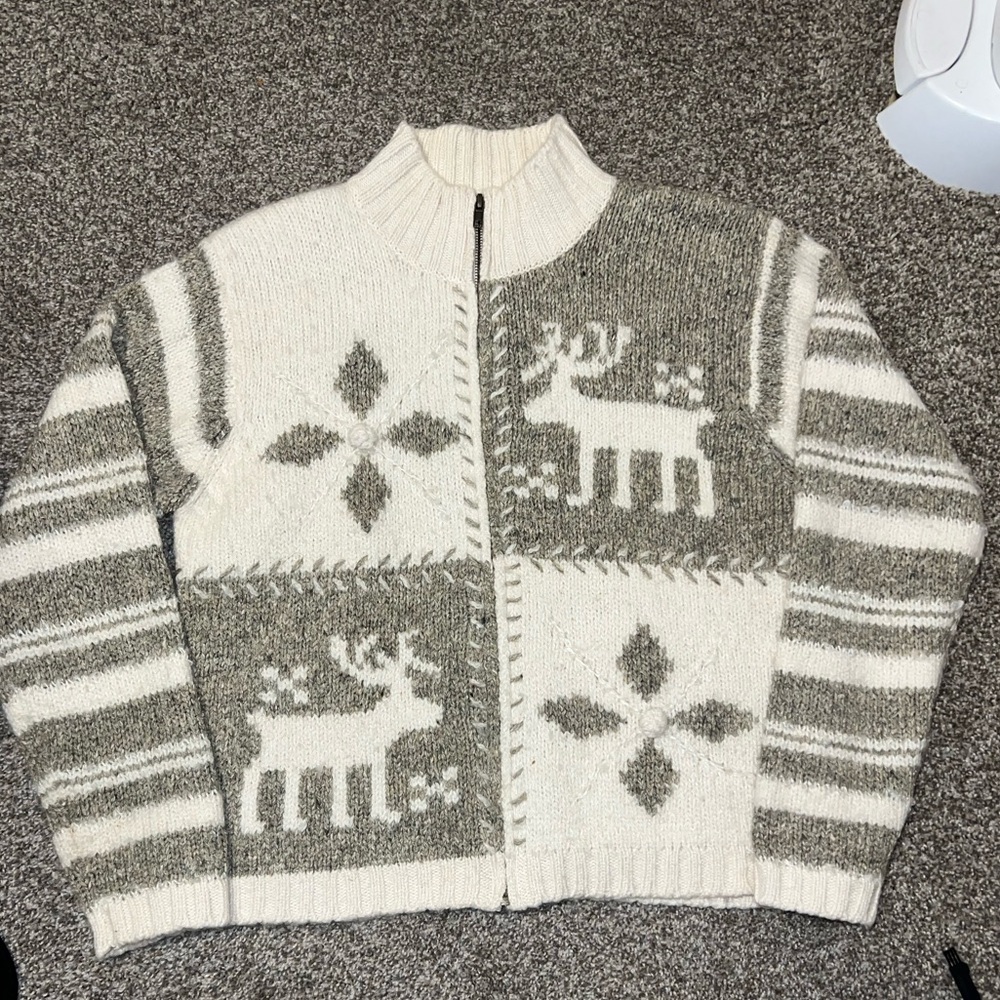 Vintage Petite Solutions Wool Blend Knit Winter Sweater